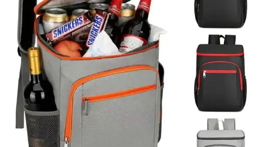 Insulated grocery bag bulk packed flat for retail-ready presentation